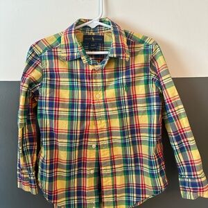 Polo button down shirt with embroidered pony